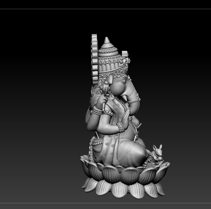 Ganesh jii Murti 3D print model 3D print model_7