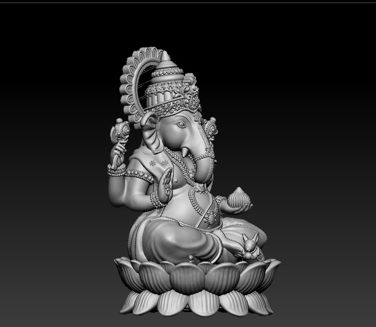 Ganesh jii Murti 3D print model 3D print model_5
