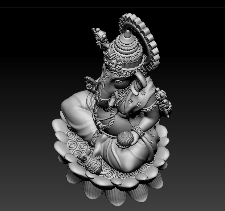 Ganesh jii Murti 3D print model 3D print model_14