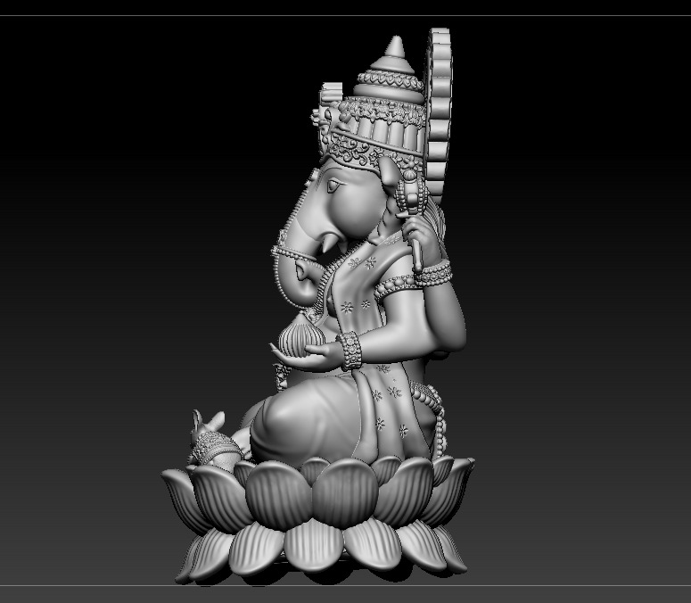 Ganesh jii Murti 3D print model 3D print model_13