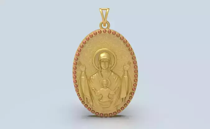 Mother Mary With Jesus Christ Pendant - 0115