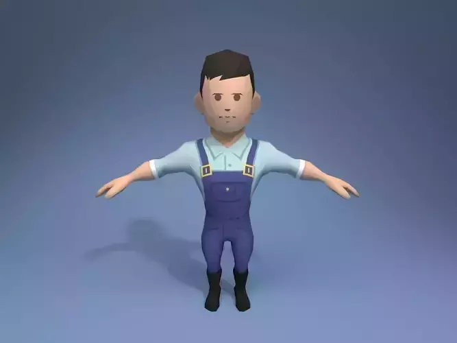 Farmer man in overalls