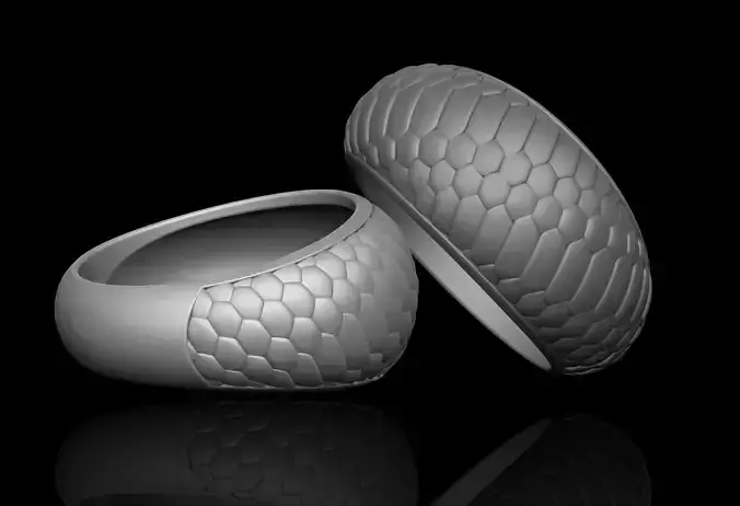 5 Size Snake pattern ring