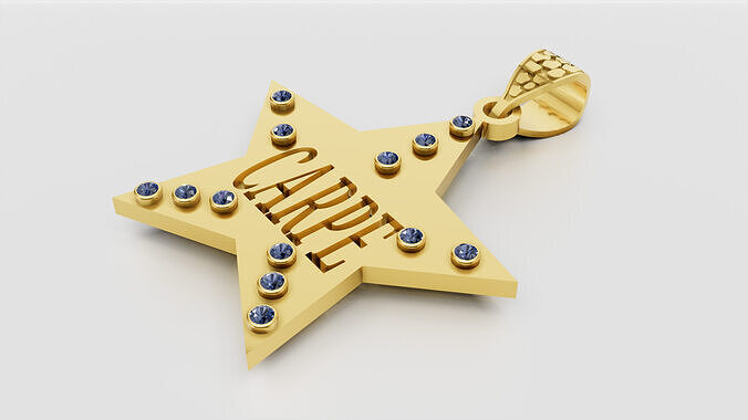 CARE STAR PENDANT  3D print model