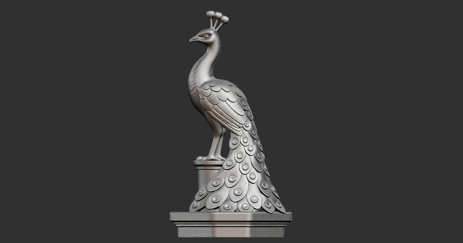 Peacock Statue 3D print model_1
