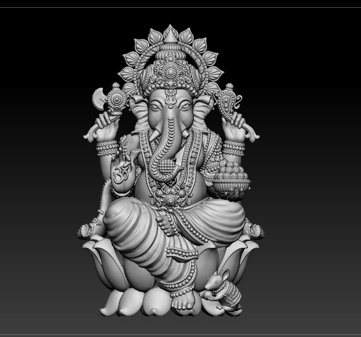 Ganesh jii Murti 3D print model 3D print model_20