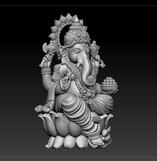 Ganesh jii Murti 3D print model 3D print model_23