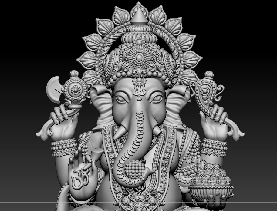 Ganesh jii Murti 3D print model 3D print model_6