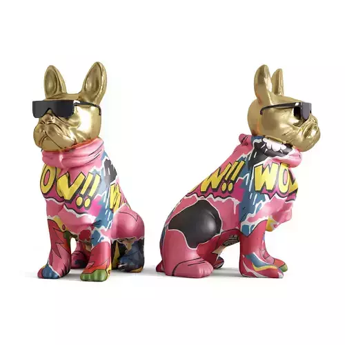 Graffiti Dog Figurine