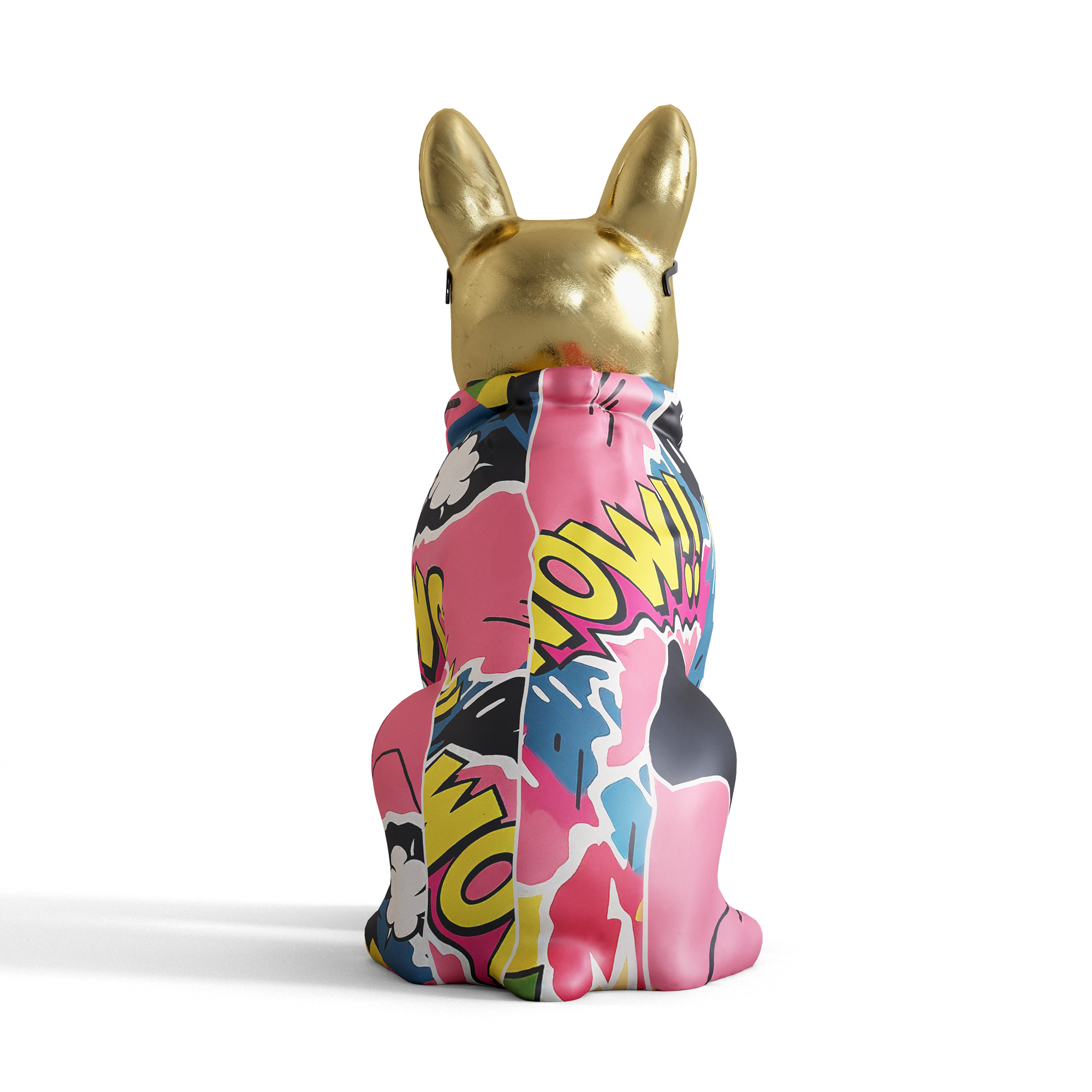 Graffiti Dog Figurine 3D model_5