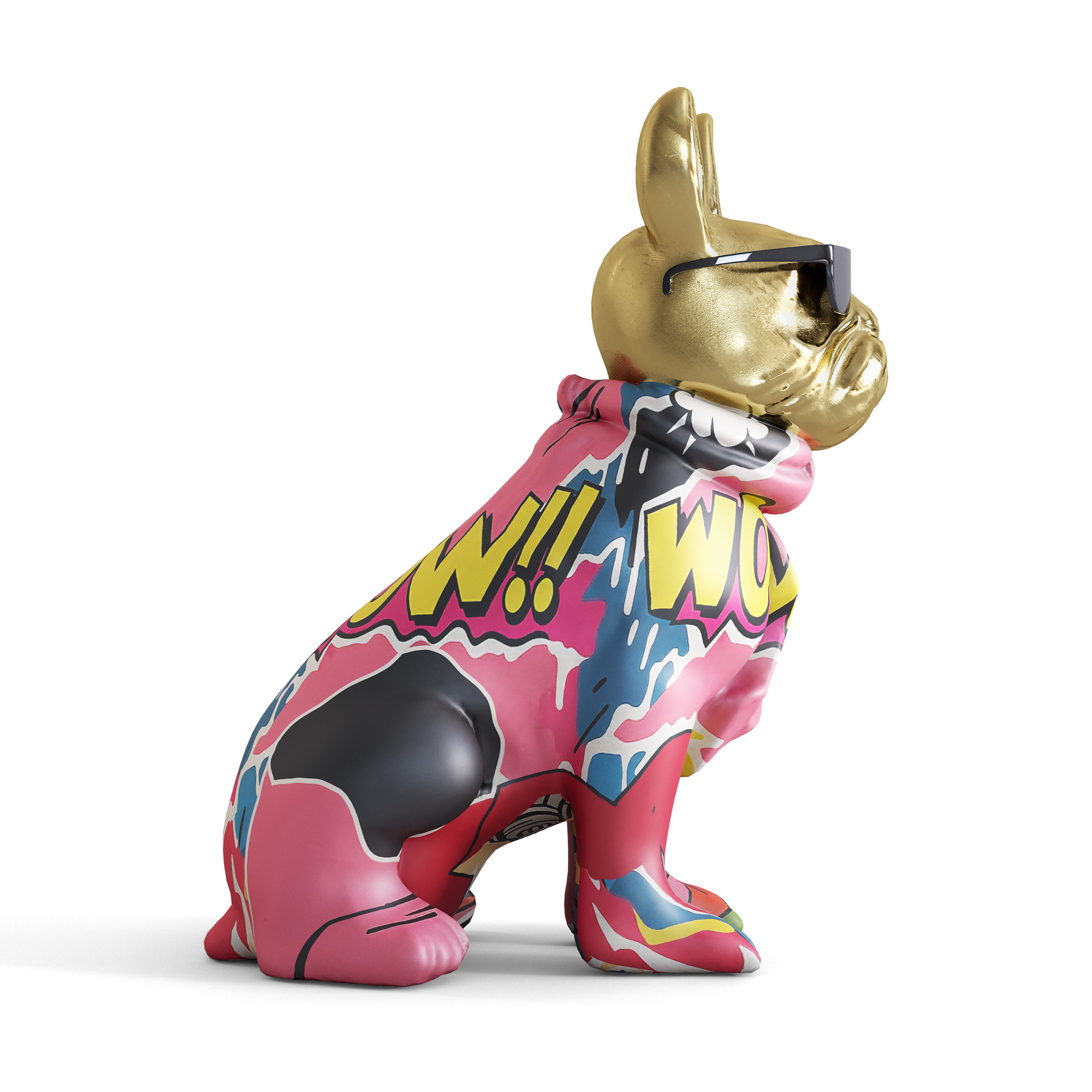 Graffiti Dog Figurine 3D model_4