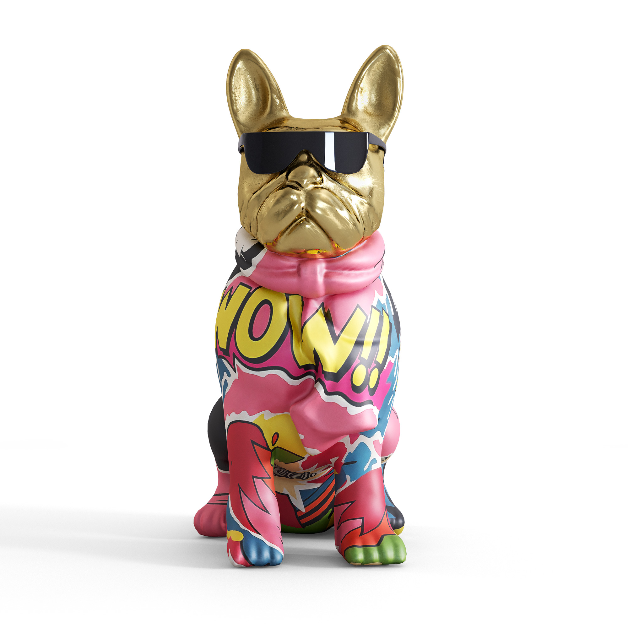 Graffiti Dog Figurine 3D model_3