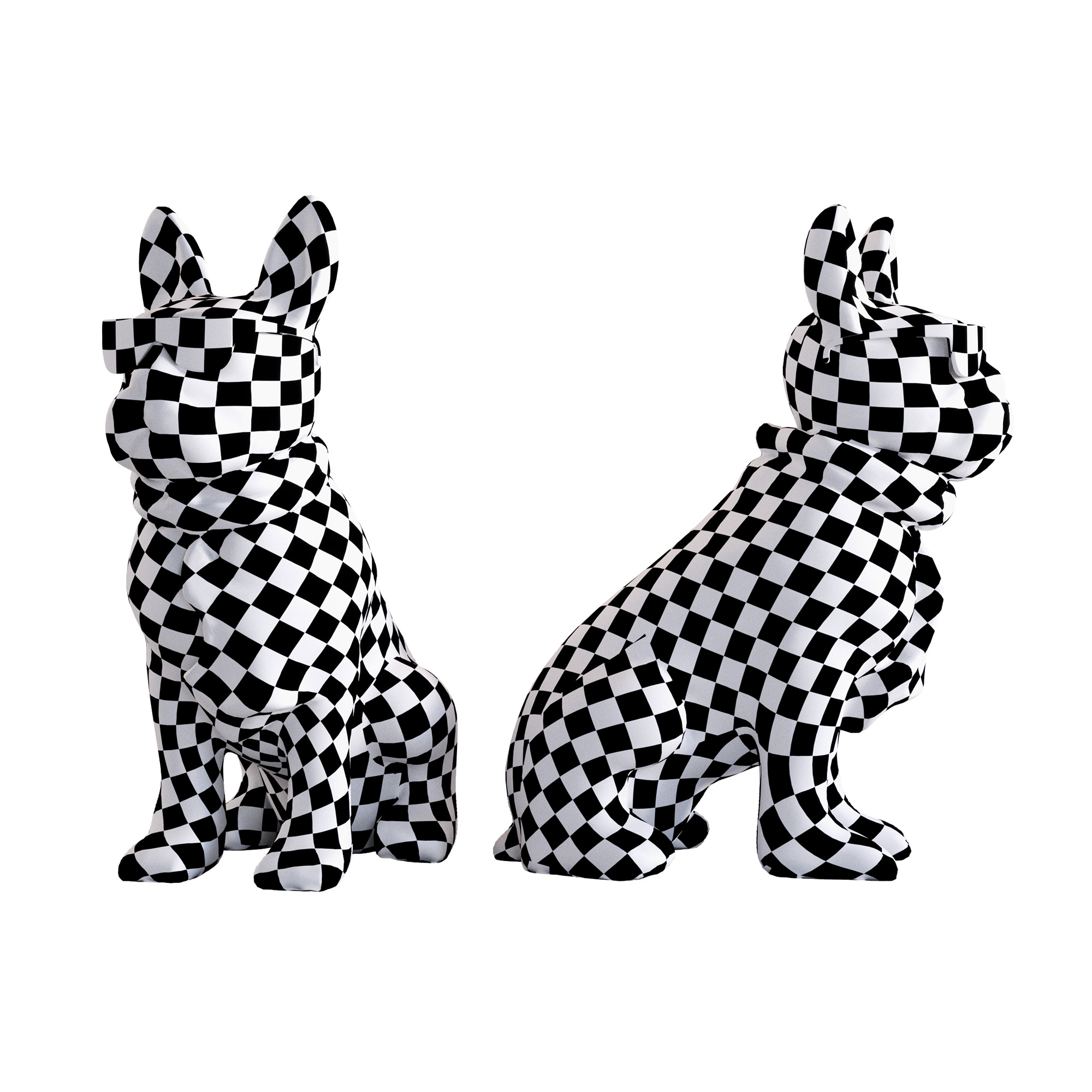 Graffiti Dog Figurine 3D model_7