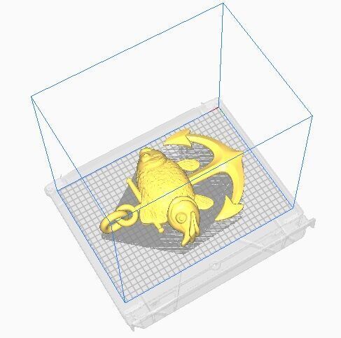 goldfish anchor pendant 3D print model_8