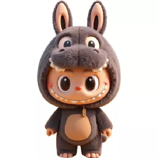 Labubu Donkey doll 3D print model_0