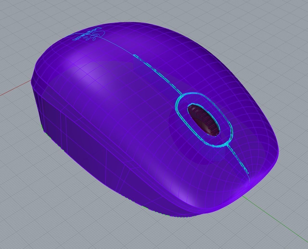 Logitech Mouse 3D print model_4