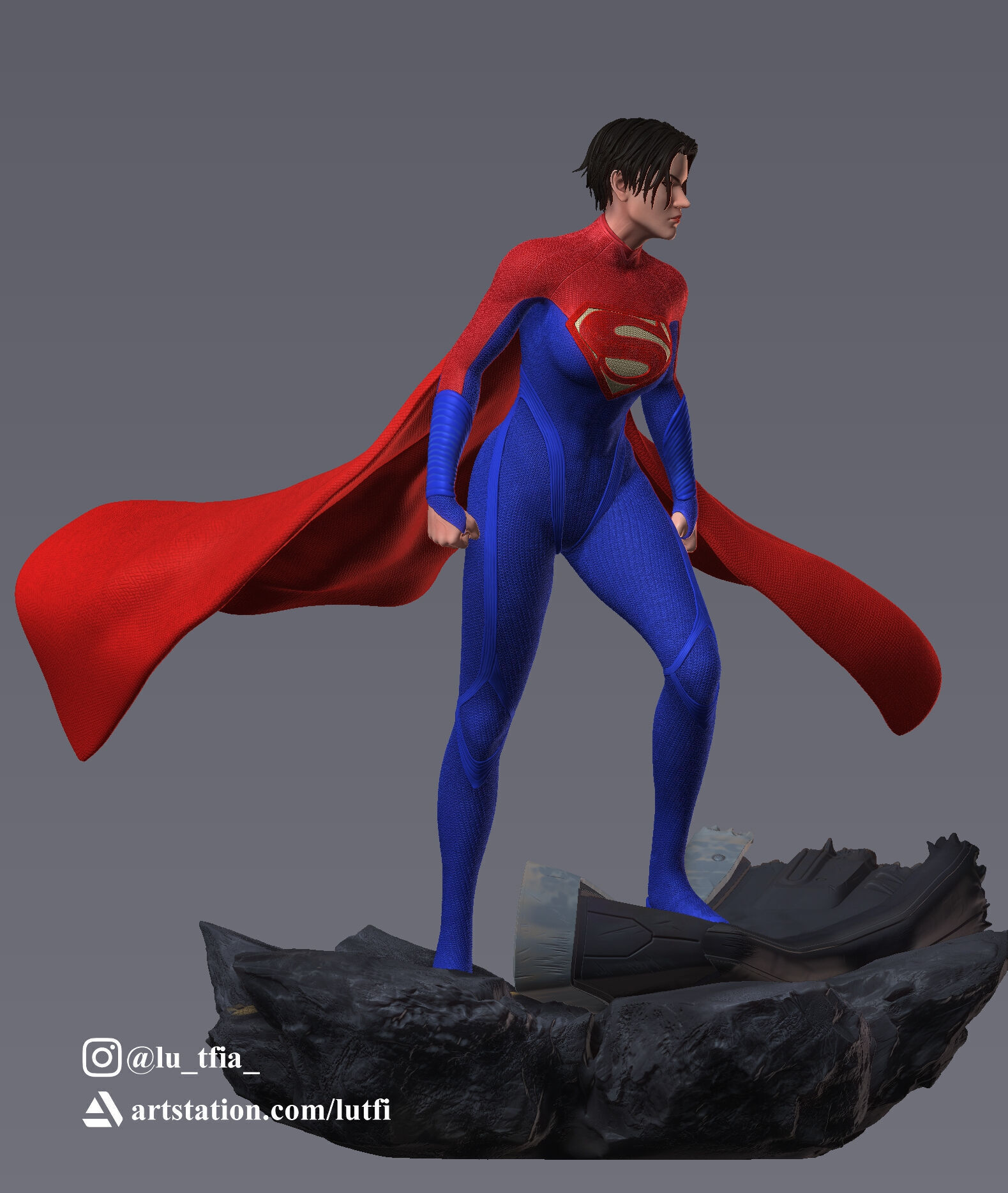Supergirl The Flash 3D Printing 3D print model_8