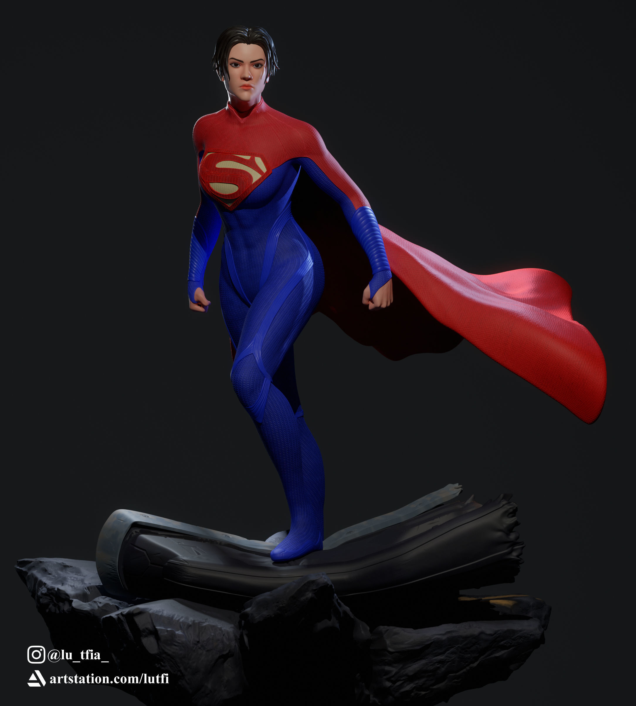 Supergirl The Flash 3D Printing 3D print model_1