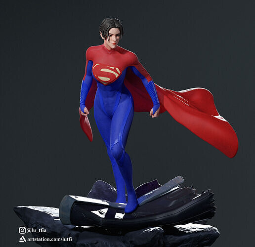 Supergirl The Flash 3D Printing 3D print model