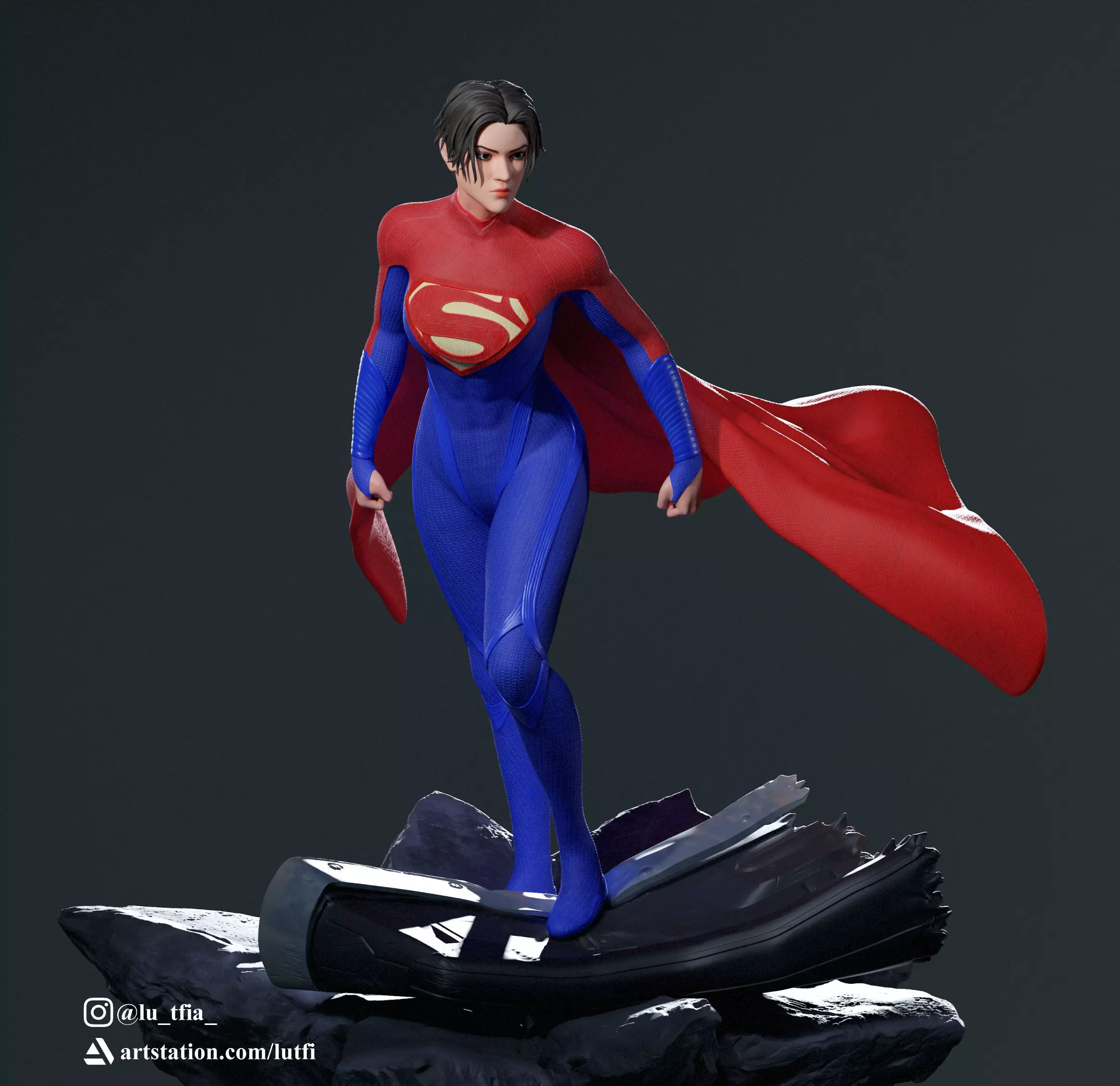 Supergirl The Flash 3D Printing 3D print model_0