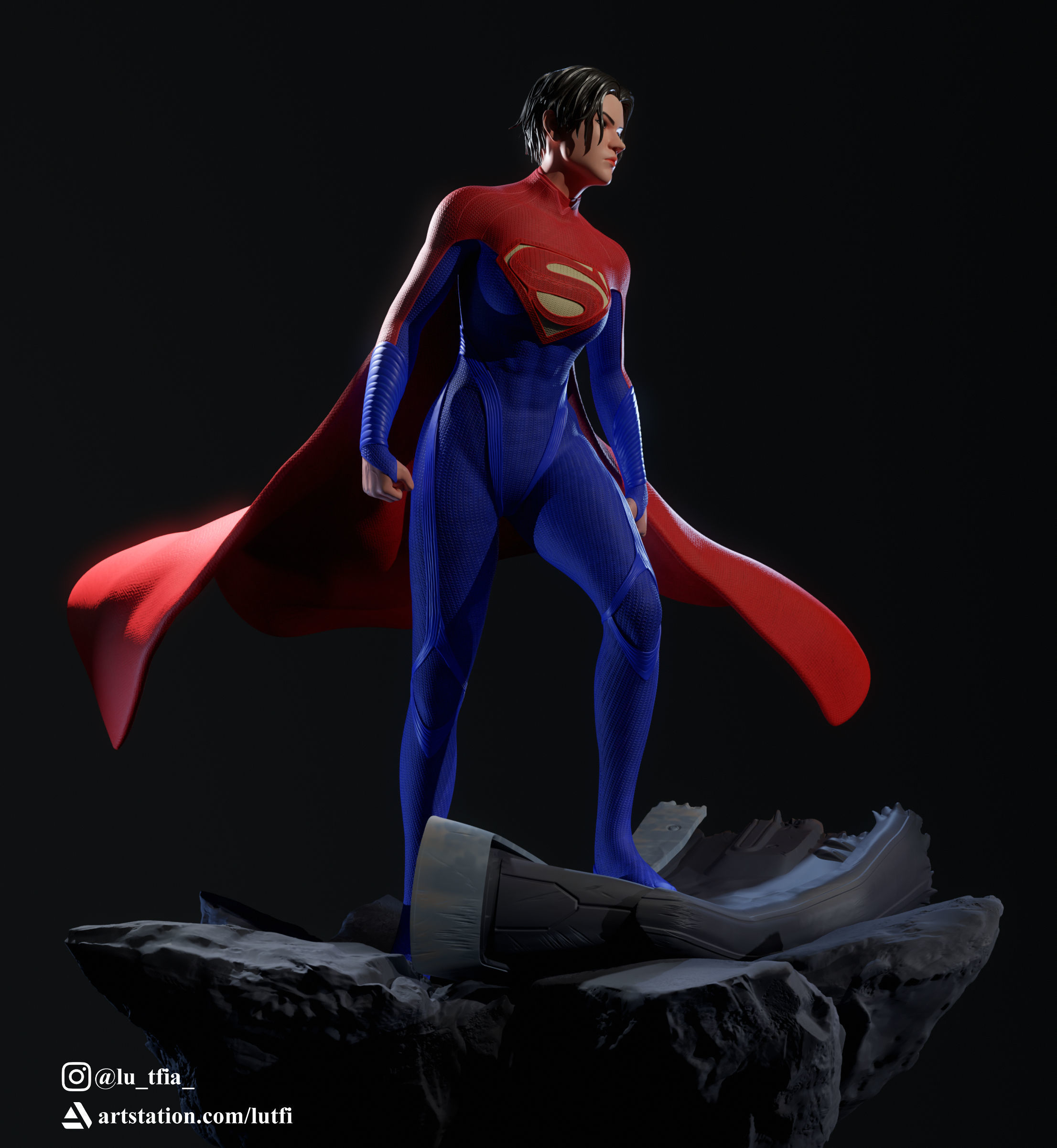 Supergirl The Flash 3D Printing 3D print model_3