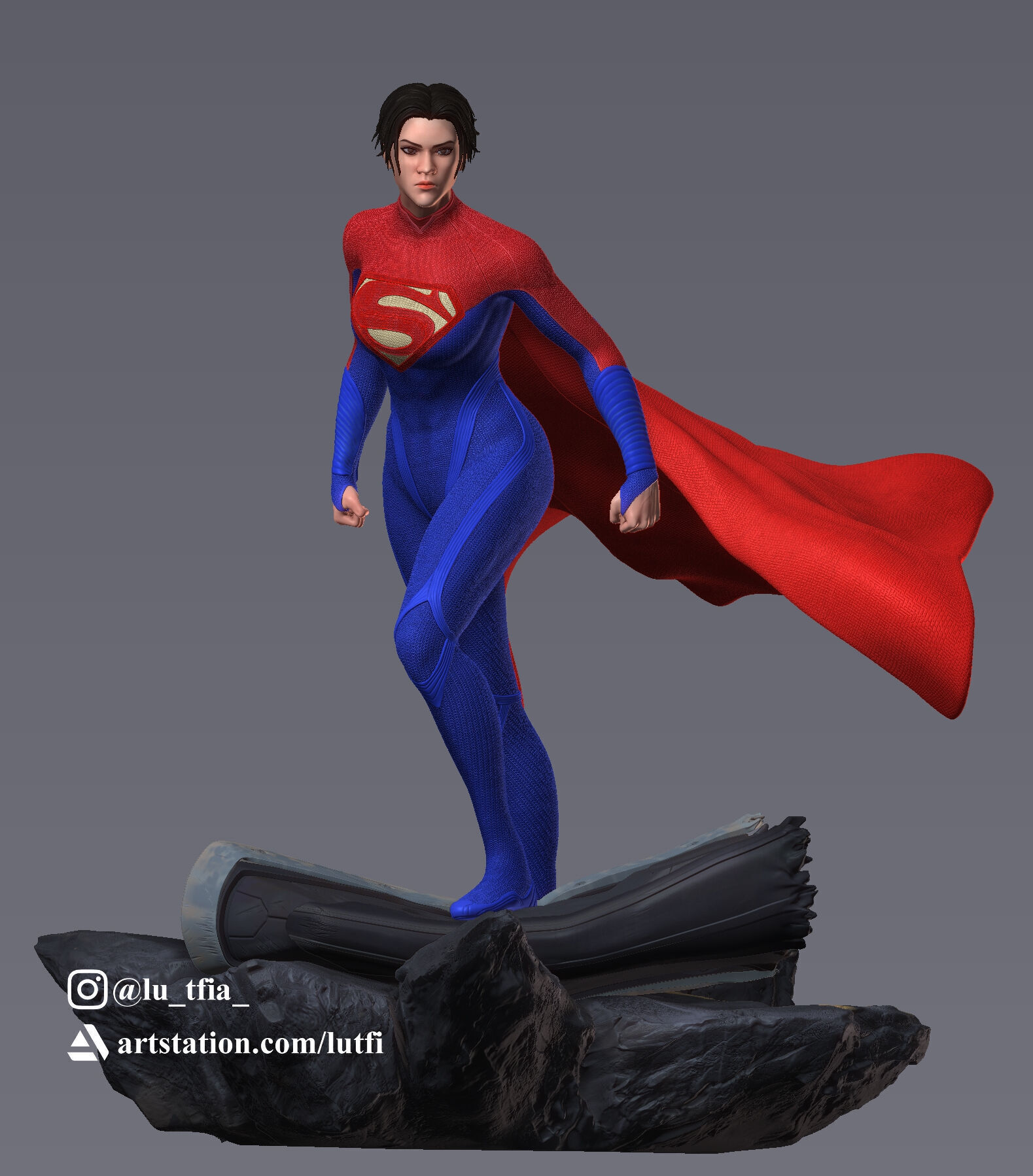 Supergirl The Flash 3D Printing 3D print model_7