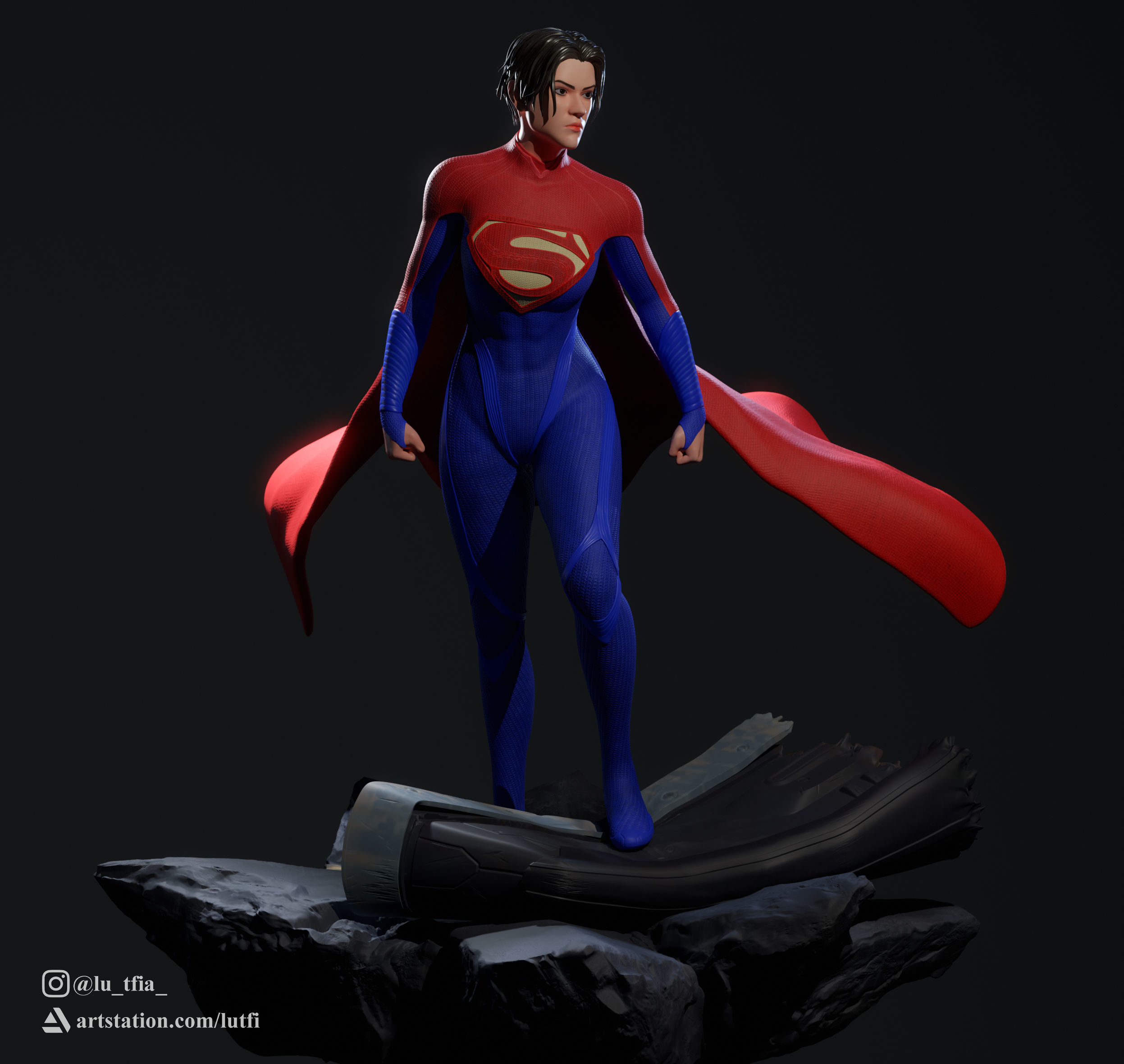 Supergirl The Flash 3D Printing 3D print model_2