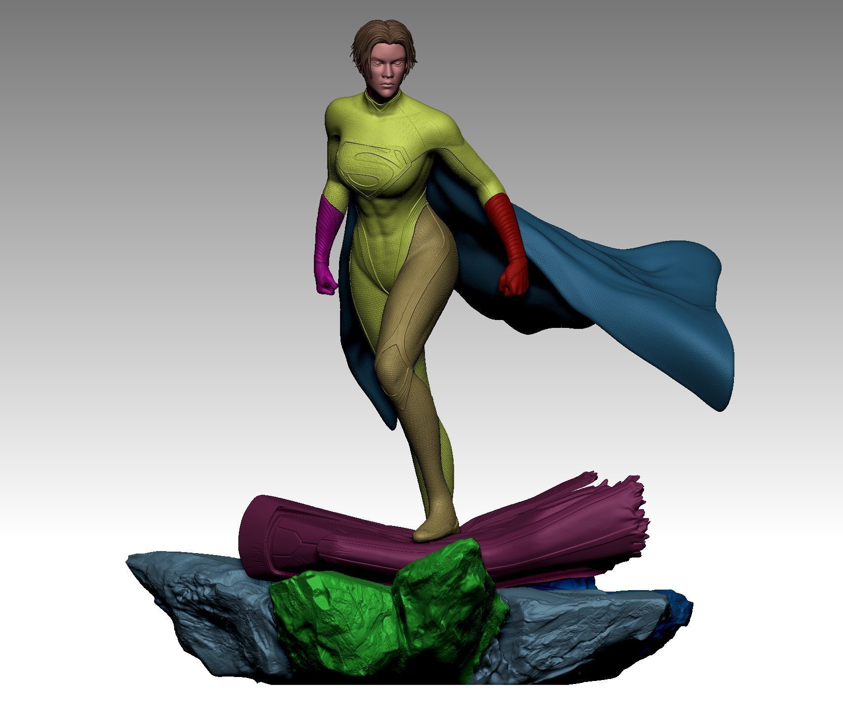 Supergirl The Flash 3D Printing 3D print model_10