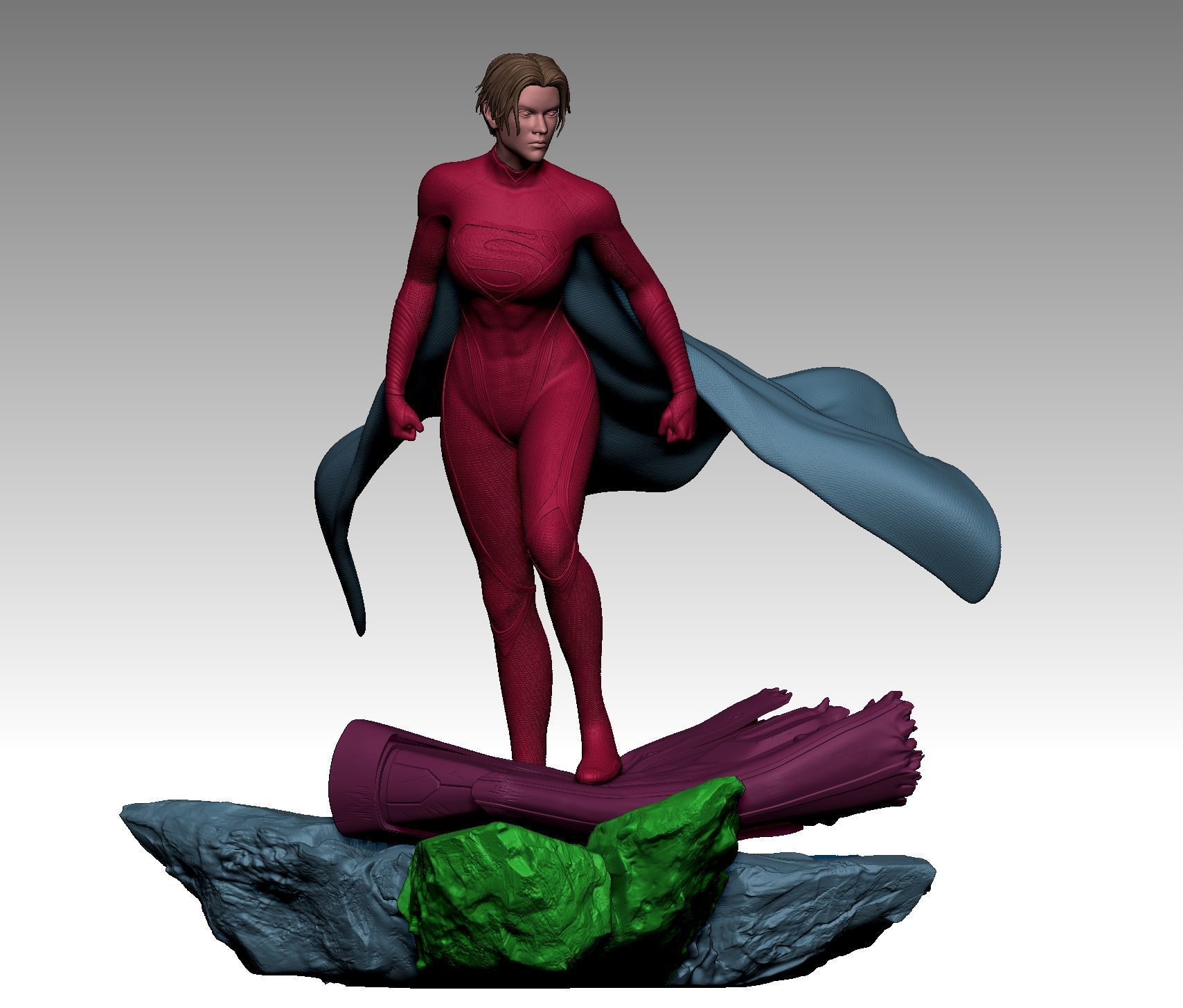 Supergirl The Flash 3D Printing 3D print model_9