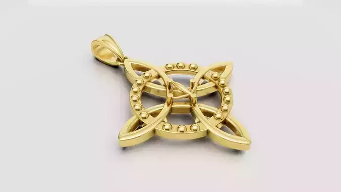 SHORT ROYUND GOLDPENDANT  3D print model