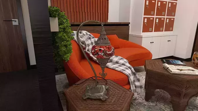 turkish table lamp Ornamental Middle Eastern Lighting 3D model