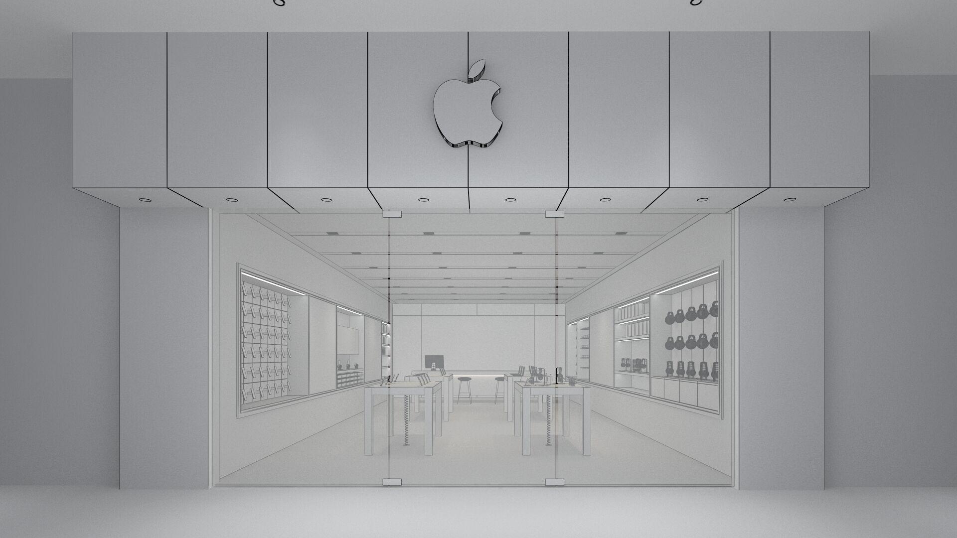 Apple Store 01 3D model_10