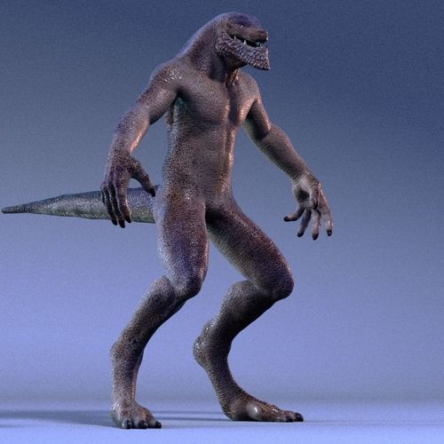 Biped Lizard Creature 3D model