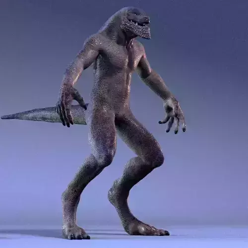 Biped Lizard Creature 3D model