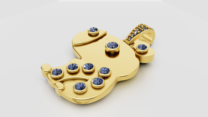 GOLD BABY BEAR PENDANT  3D print model