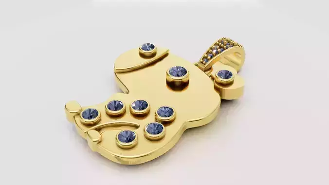 GOLD BABY BEAR PENDANT 