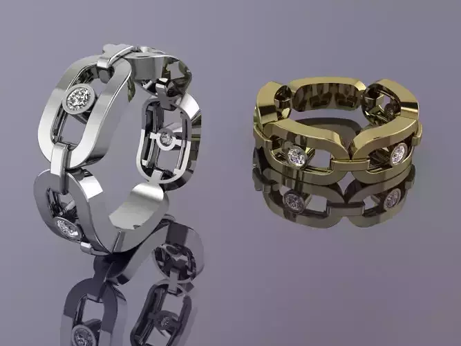 Messika Ring Jewelry Gold  3D print model