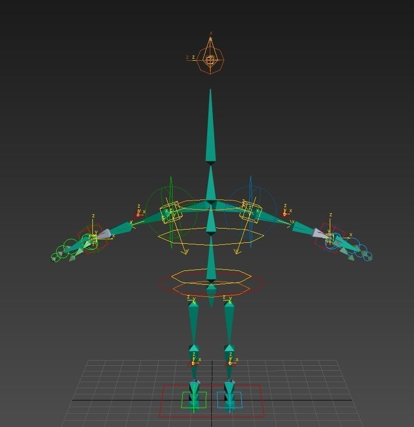 Inmate prisoner in orange uniform Low-poly 3D model_16