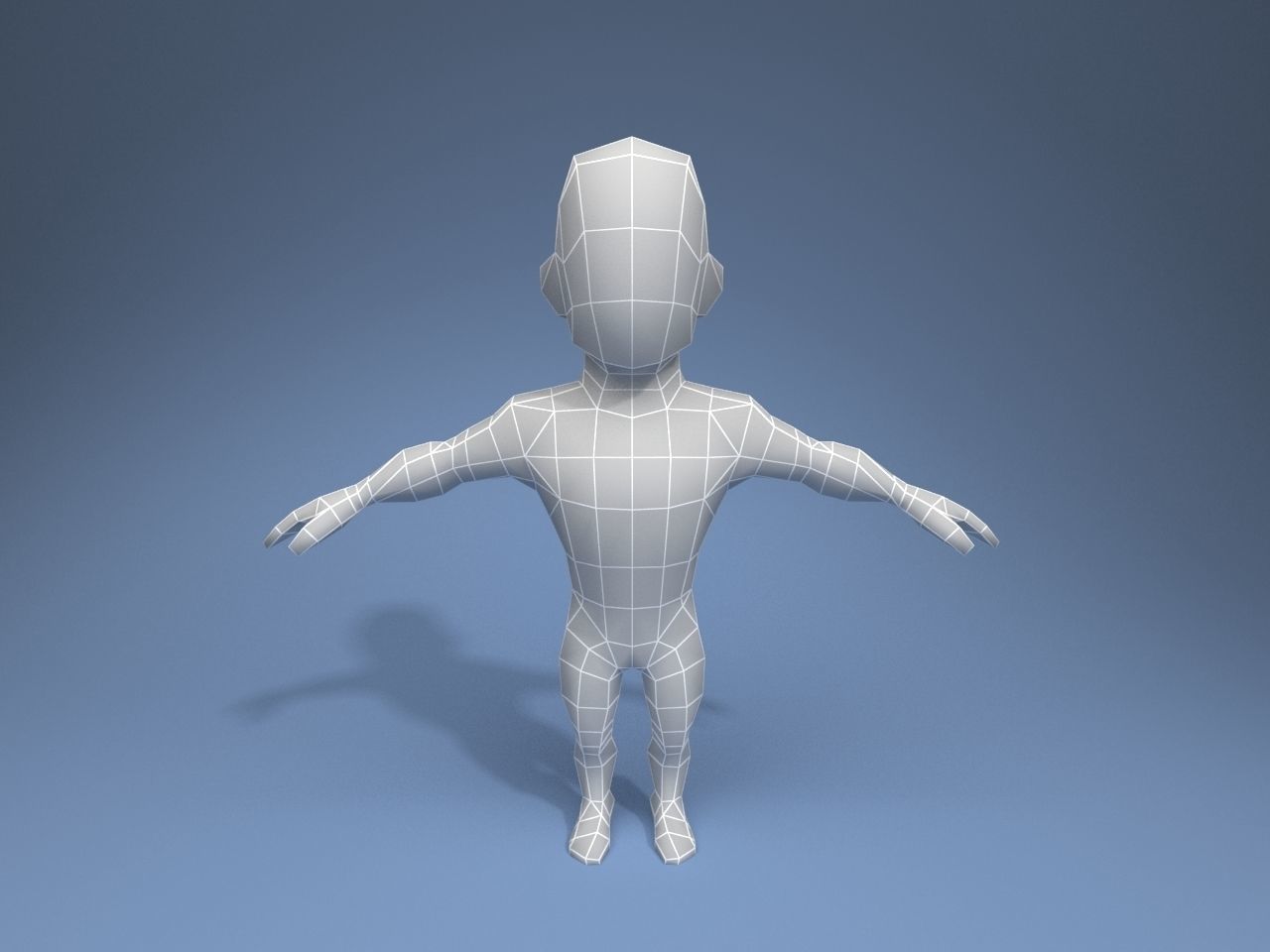 Inmate prisoner in orange uniform Low-poly 3D model_8