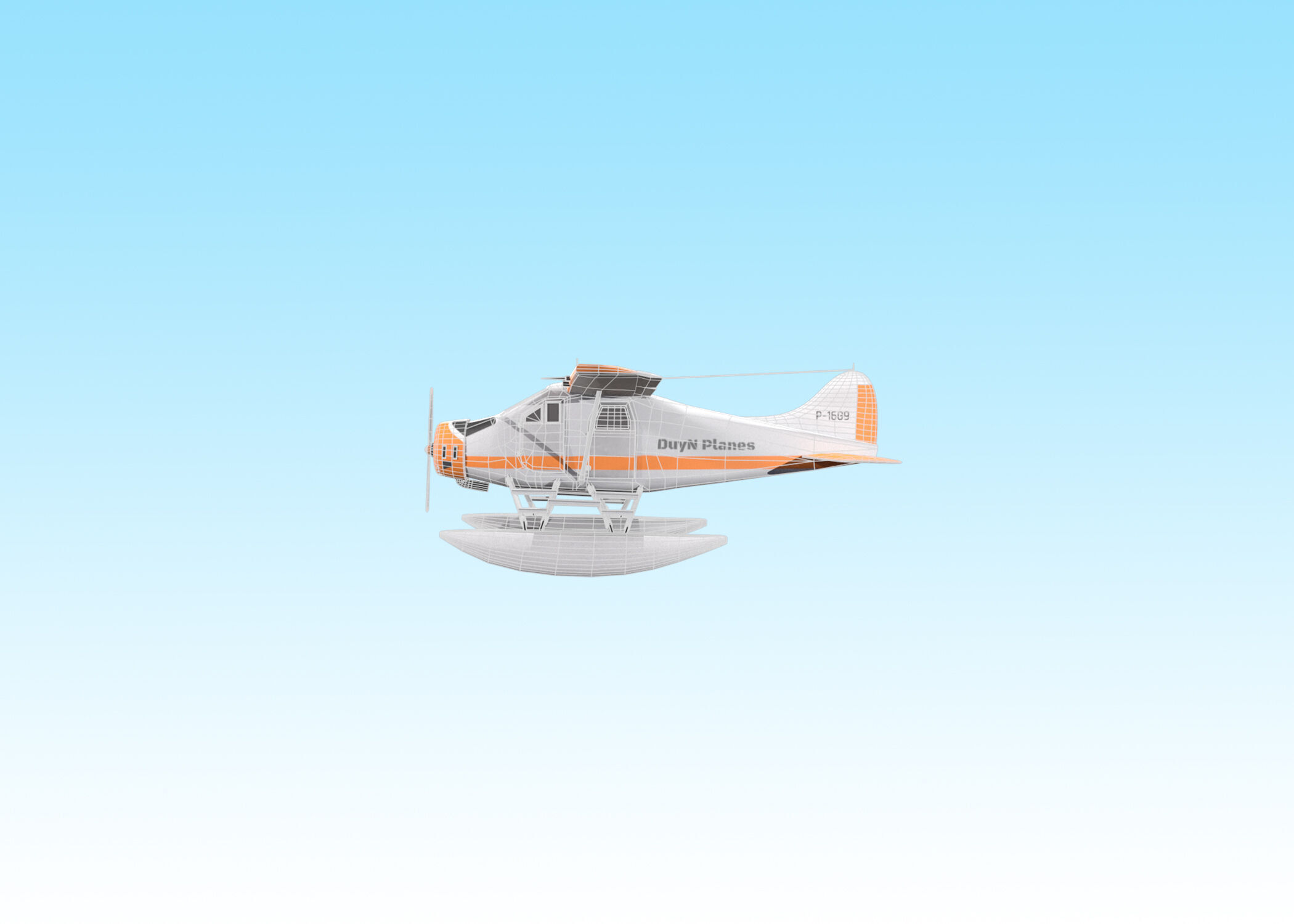 3D Planes Low-poly 3D model_3