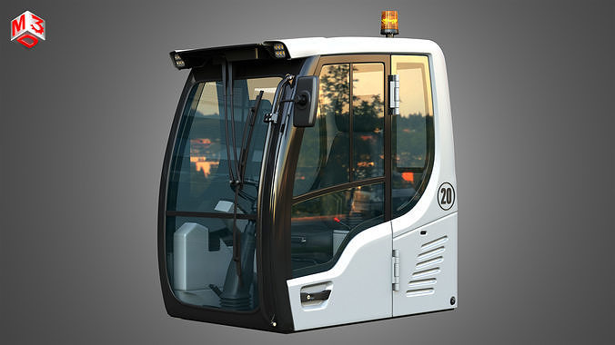 A918 Compact Litronic Excavator Cabin 3D model