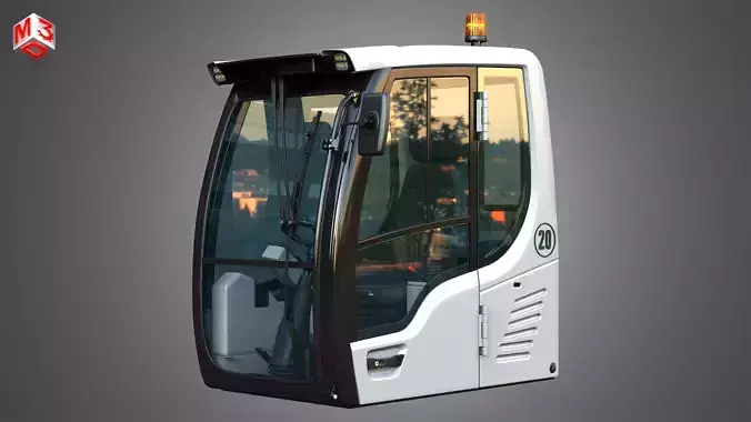 A918 Compact Litronic Excavator Cabin 3D model