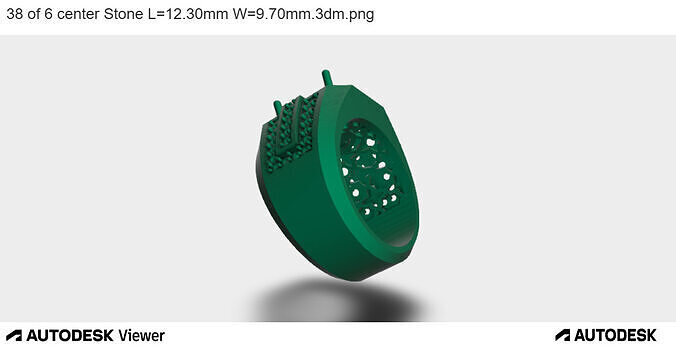 Legacy Oval Stone Ring 3D print model