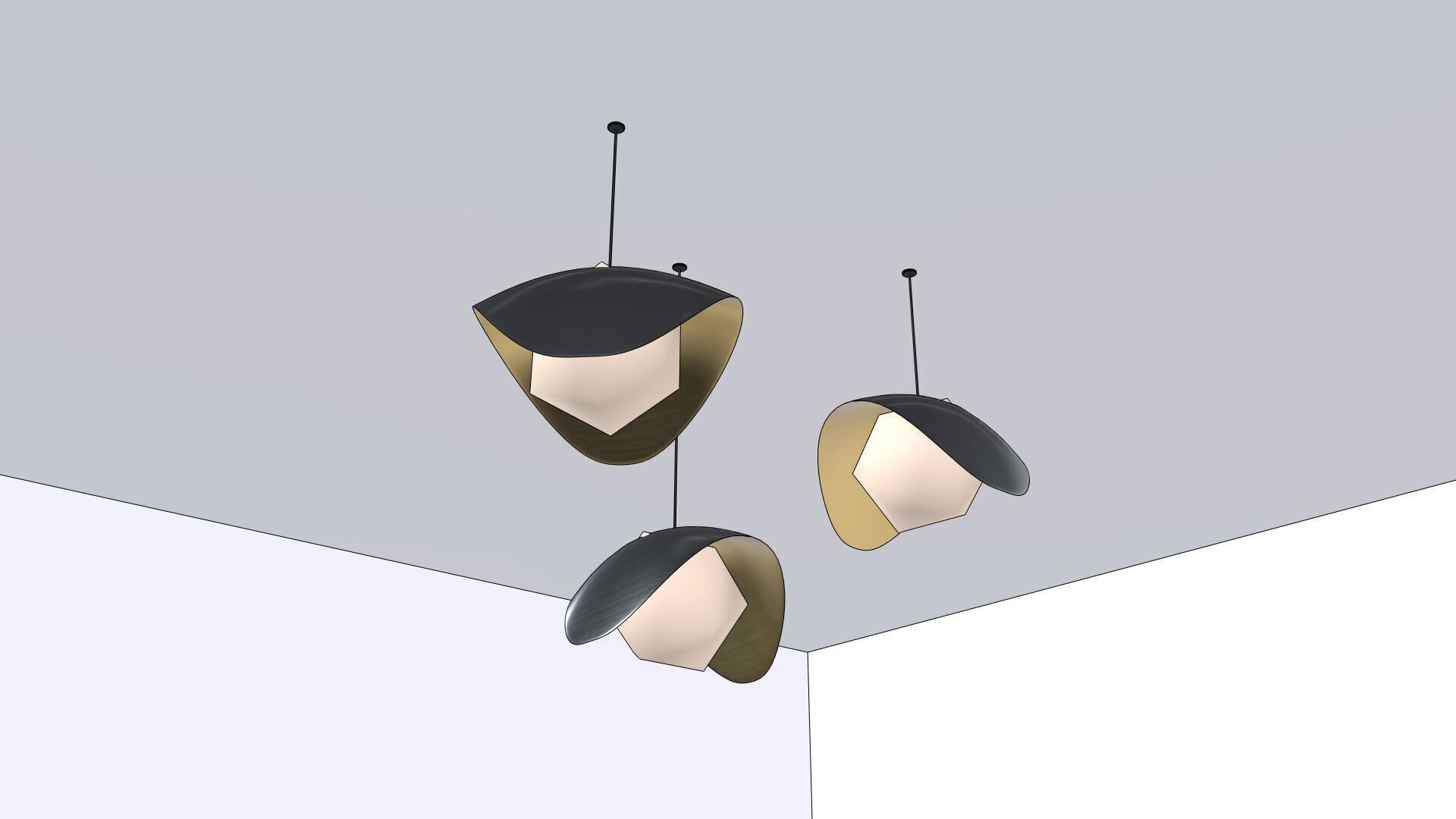 Modern Ceiling Pendant Lamps 3D model_1