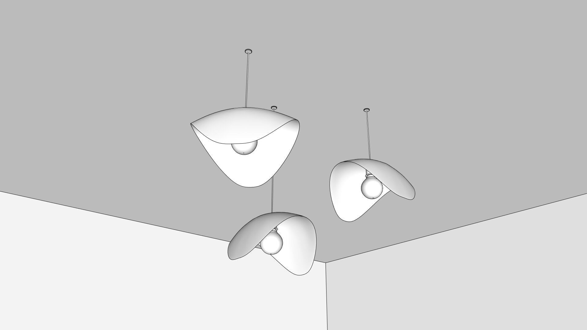 Modern Ceiling Pendant Lamps 3D model_3