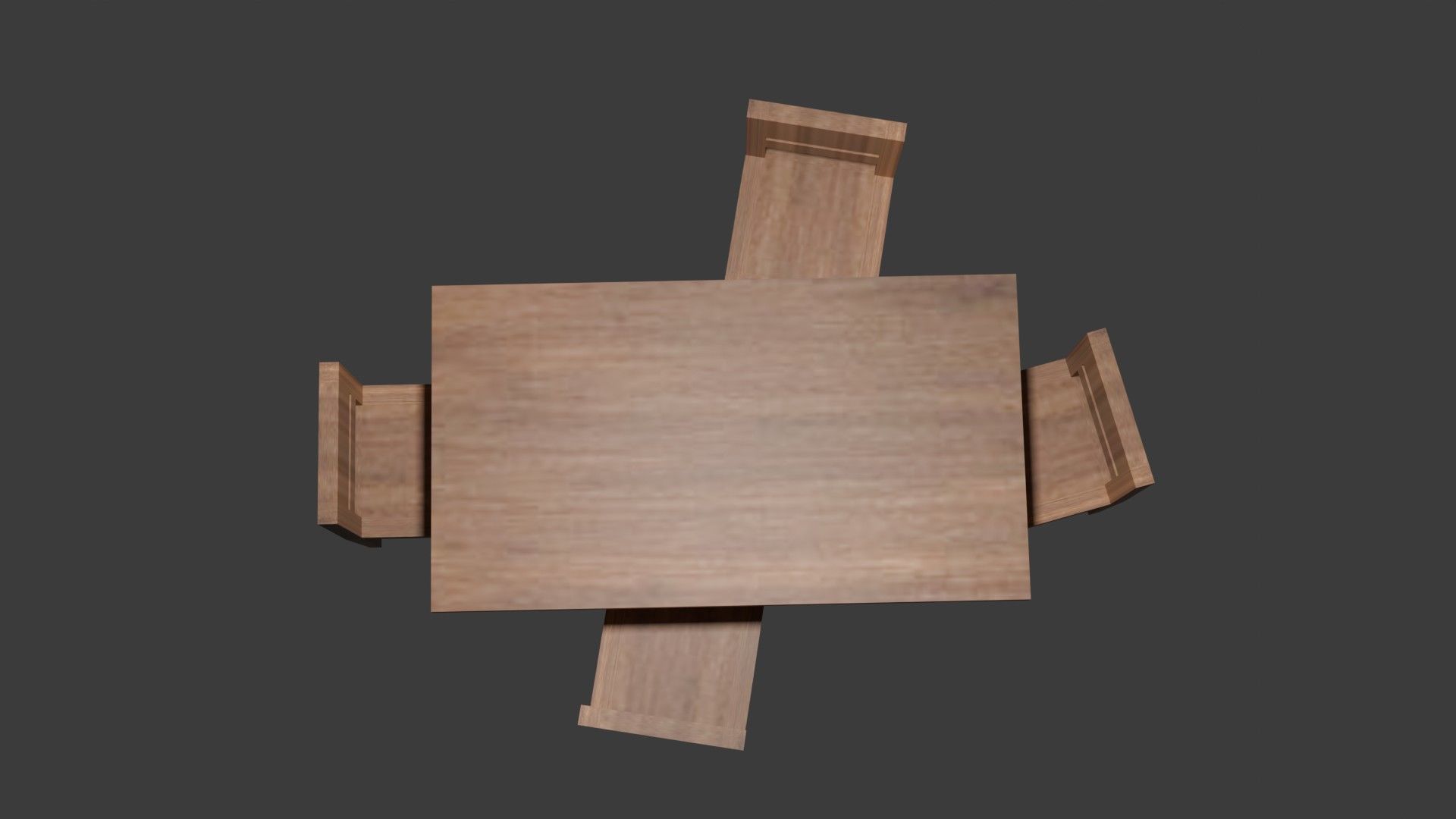 Table and chairs 3D model_1