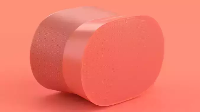 Smart Speaker Red Low-poly 3D model