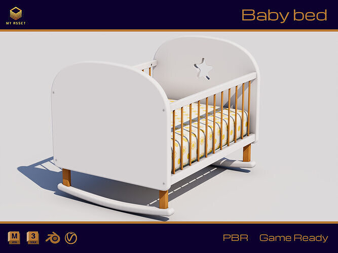 Baby bed 3D model