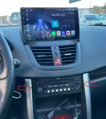 Peugeot 207 Multifunction Display Mask