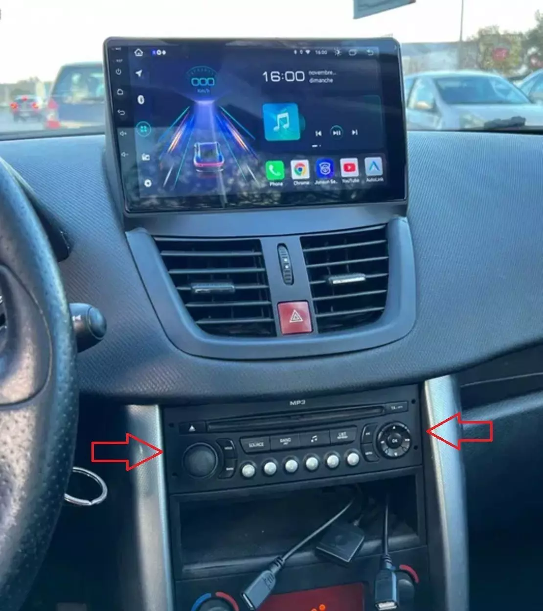 Peugeot 207 Multifunction Display Mask 3D print model_0